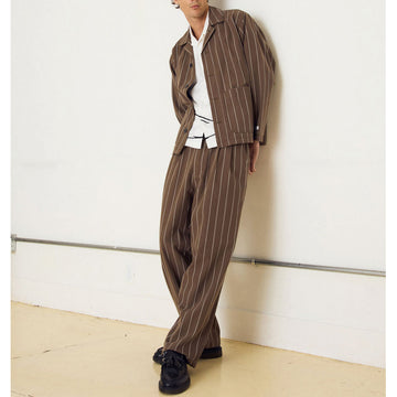 Obey Foster Pleated Stripe Pants - Canteen Multi