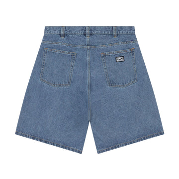 Obey Bigwig Baggy Denim Shorts - Light Indigo II