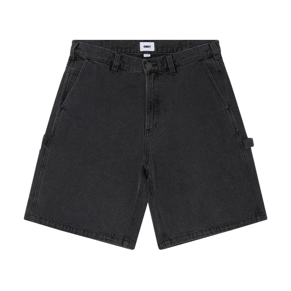 Obey Bigwig Carpenter Denim Shorts - Black Ash – CCS