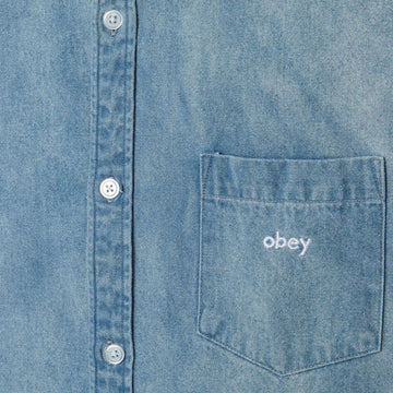 Obey Owens Denim Shirt - Bleached Indigo