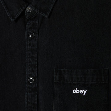 Obey Owens Denim Shirt - Faded Black