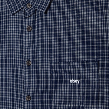 Obey Bigwig Ian Woven Shirt - Academy Navy Multi