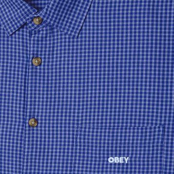 Obey Frank Woven Shirt - Surf Blue Multi