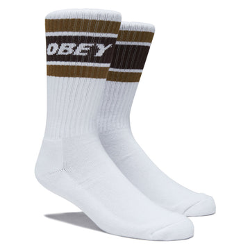 Obey Cooper II Socks - White/Demitasse