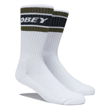 Obey Cooper II Socks - White/Rosin