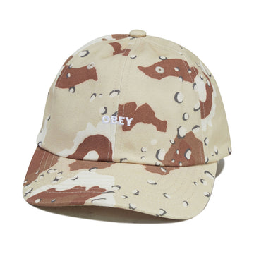Obey Pigment Bold 6 Panel Snapback Hat - Sand Camo Multi