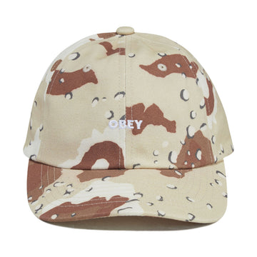 Obey Pigment Bold 6 Panel Snapback Hat - Sand Camo Multi