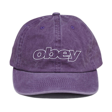 Obey Pigment Outline Delta 6 Panel Snapback Hat - Pigment Purple