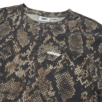 Obey League Thermal Shirt - Dusty Vintage Rattle Snake