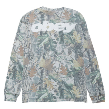 Obey League Thermal Shirt - Dusty Vintage Wood Camo