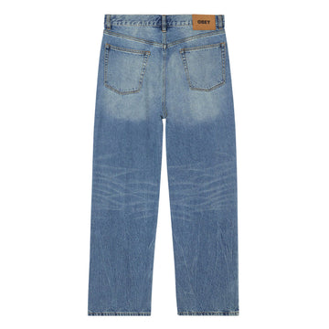 Obey Classic Baggy Denim Jeans - Heavy Vintage Light Indigo