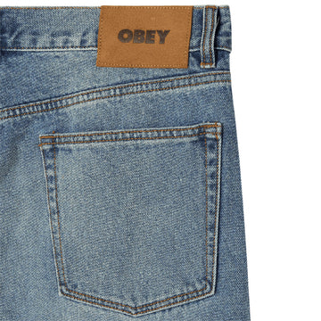 Obey Classic Baggy Denim Jeans - Heavy Vintage Light Indigo