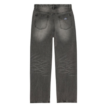 Obey Boxcar Straight Leg Denim Jeans - Archive Grey