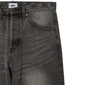 Obey Boxcar Straight Leg Denim Jeans - Archive Grey
