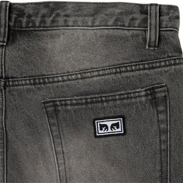Obey Boxcar Straight Leg Denim Jeans - Archive Grey