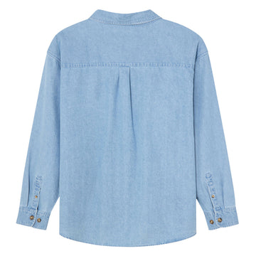 Obey Charlie Denim Long Sleeve Woven Shirt - Light Indigo