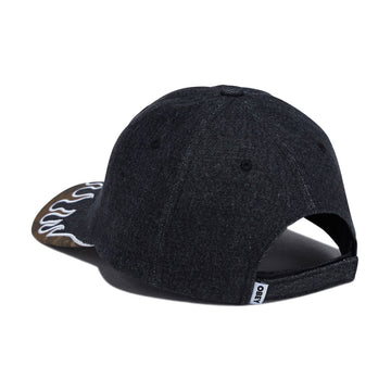 Obey Pigment Flames 6 Panel Vb Hat - Faded Black