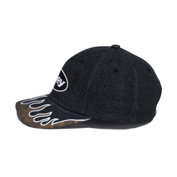 Obey Pigment Flames 6 Panel Vb Hat - Faded Black