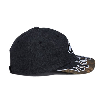 Obey Pigment Flames 6 Panel Vb Hat - Faded Black