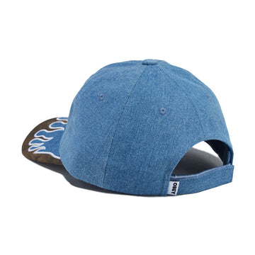 Obey Pigment Flames 6 Panel Vb Hat - Light Indigo