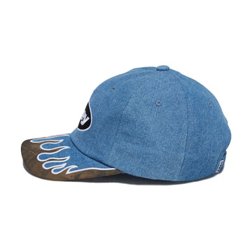 Obey Pigment Flames 6 Panel Vb Hat - Light Indigo