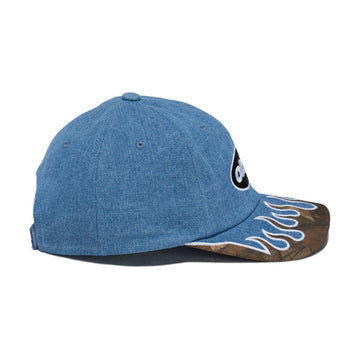 Obey Pigment Flames 6 Panel Vb Hat - Light Indigo