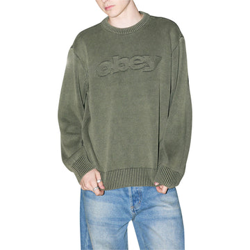 Obey Fade Wash Speed Logo Sweater - Chimera Faded Wash