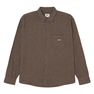 Obey Bigwig Dash Long Sleeve Shirt - Brown Multi