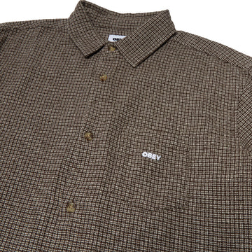 Obey Bigwig Dash Long Sleeve Shirt - Brown Multi