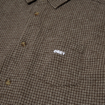Obey Bigwig Dash Long Sleeve Shirt - Brown Multi