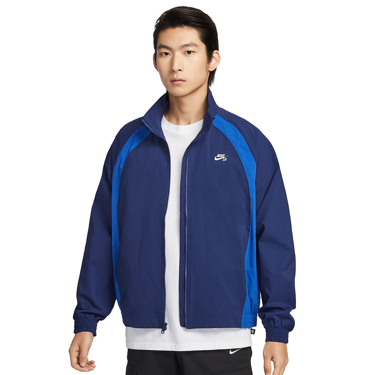 Nike SB Dri-Fit Woven Full-Zip Jacket - Blue Void/Game Royal/White image 1