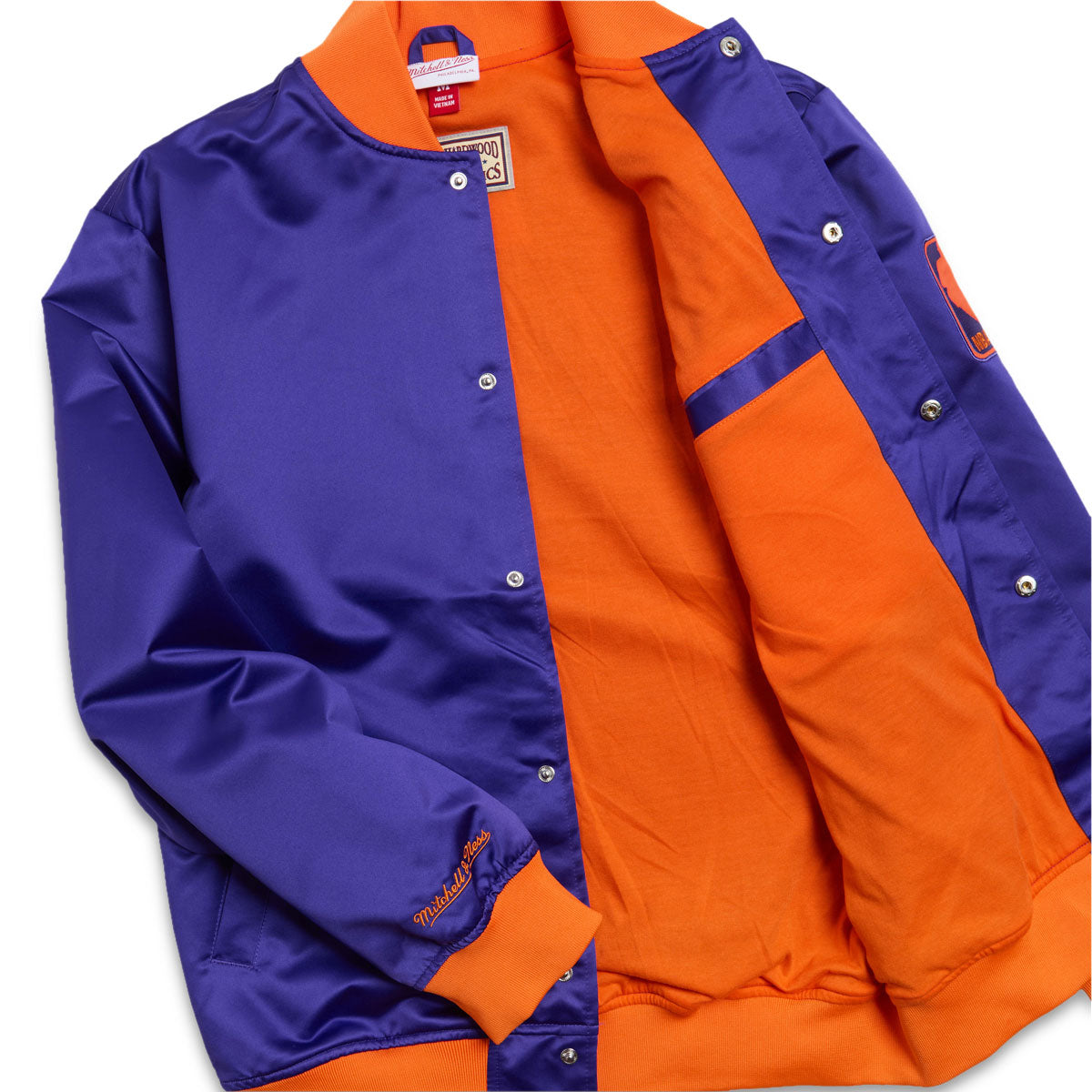 Mitchell & Ness x NBA Team OG 3.0 Suns Vintage Logo Satin Jacket - Regal Purple image 3