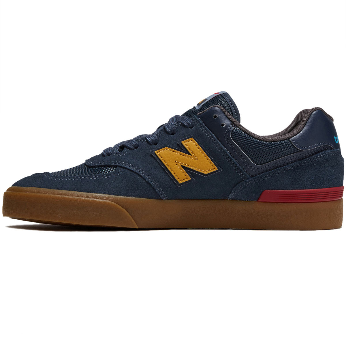 New Balance 574 Vulc Shoes - Blue Indigo/Gum image 2