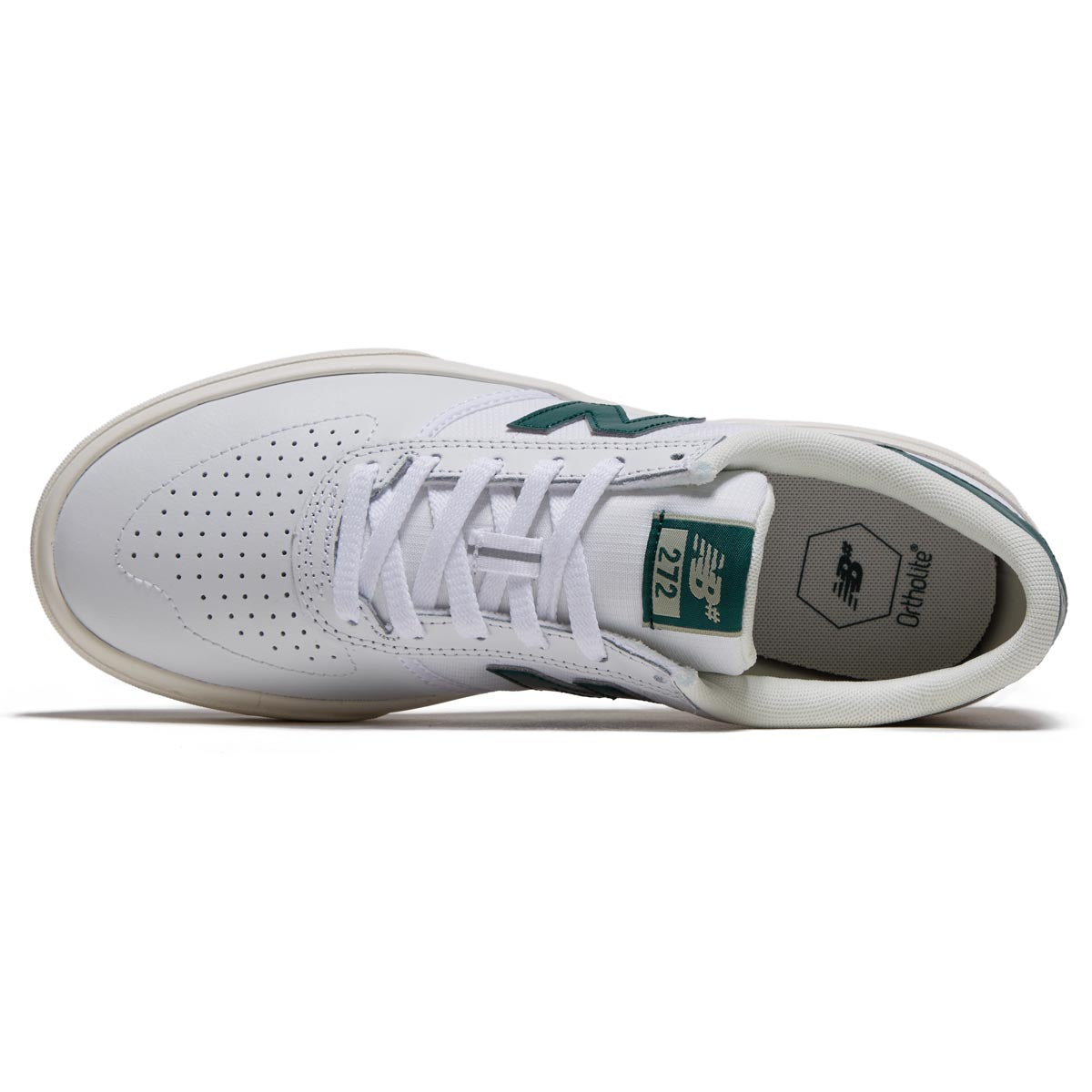 New Balance 272 Shoes - White/Green image 3