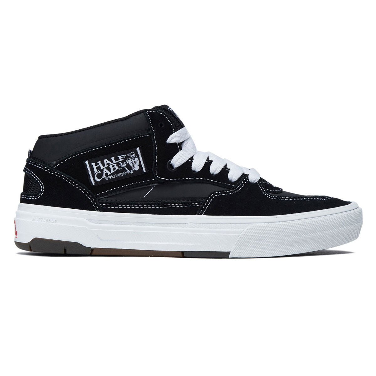 Vans Skate Half Cab Wafflecup Shoes - White/Black – CCS