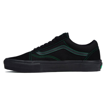 Vans Skate Old Skool Shoes - Black/Black/Green