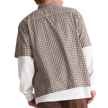 Vans Larkspur Mini Plaid Shirt - Oatmeal/Demitasse