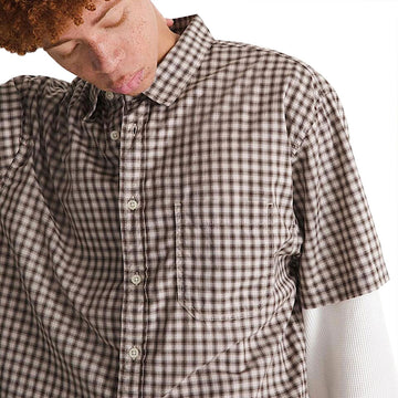 Vans Larkspur Mini Plaid Shirt - Oatmeal/Demitasse
