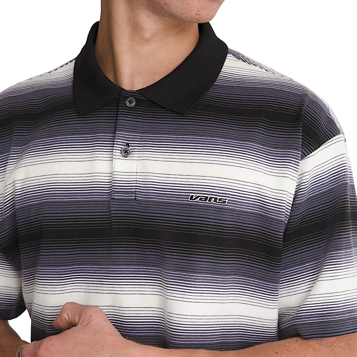 Vans Molino Shadow Stripe Polo Shirt - Steel Shadow – CCS