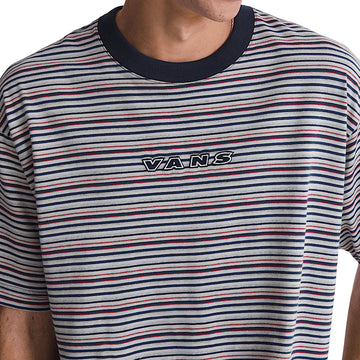 Vans Cameron Stripe T-Shirt - Parisian Night/Cement Heather