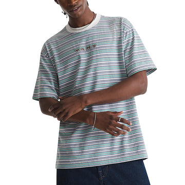 Vans Cameron Stripe T-Shirt - Marshmallow/Glacial Slate