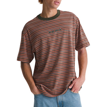 Vans Cameron Stripe T-Shirt - Obsidian Fern/Light Bronze