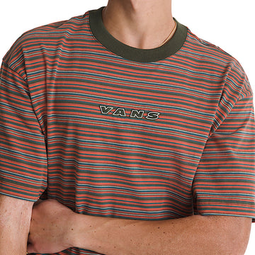 Vans Cameron Stripe T-Shirt - Obsidian Fern/Light Bronze