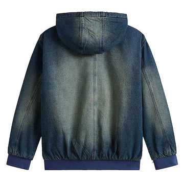 Vans Eli Workwear Denim Full Zip Jacket - Dirty Medium Indigo