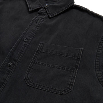 Vans Cyrus Straight Hem Denim Woven Shirt - Washed Black