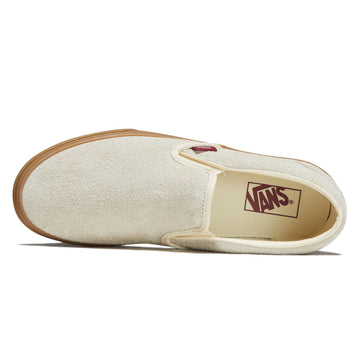 Vans Classic Slip-On Shoes - Cream/Burgundy