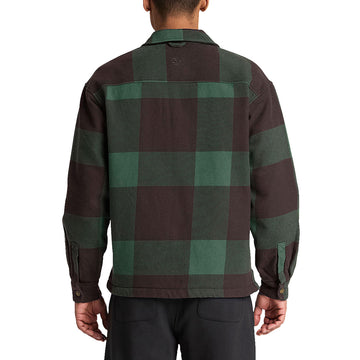 Timberland Fleece Lined Checkered Long Sleeve Over Shirt - Mole YD