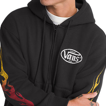 Vans Burnin' Up Full Zip Hoodie - Black
