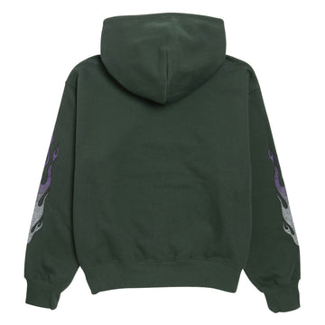 Vans Burnin' Up Full Zip Hoodie - Oil Green