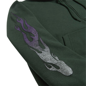 Vans Burnin' Up Full Zip Hoodie - Oil Green